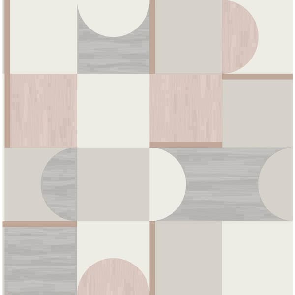 Fine Decor Pink Marino Blush Geometric Wallpaper Sample