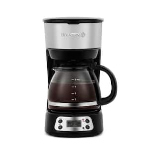 Everyday 5- Cup Programmable Black Drip Coffee Maker with Glass Carafe