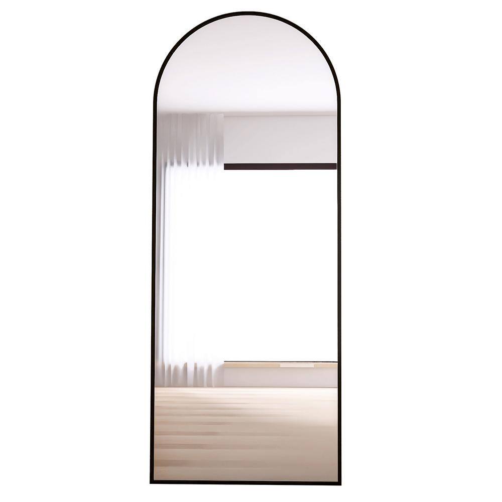 23 in. W x 65 in. H Arched Full Length Mirror Floor Dressing Mirror ...