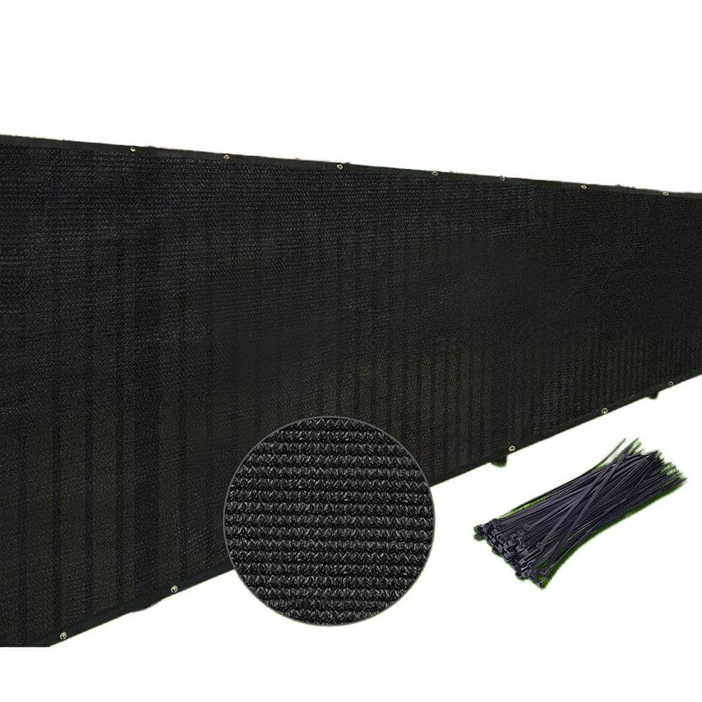 5 ft. x 50 ft. Composite Garden Fence Shade Cover with Brass Grommets Perfect for Outdoor Back Yard, Black (1-Pack) price history on PriceWatchPro