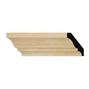 WM52 1.63 in. D x 2.25 in. W x 6 in. L Wood (Pine) Crown Moulding Sample