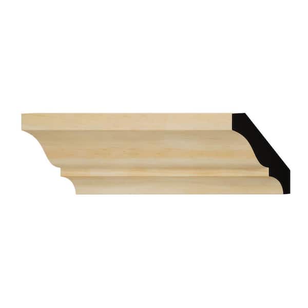Ekena Millwork WM52 1.63 in. D x 2.25 in. W x 6 in. L Wood (Pine) Crown Moulding Sample
