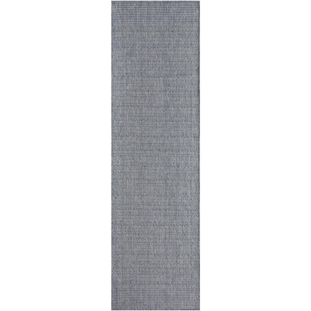 Tulum Denim 2 ft. x 10 ft. All-Over Design Contemporary Runner Area Rug