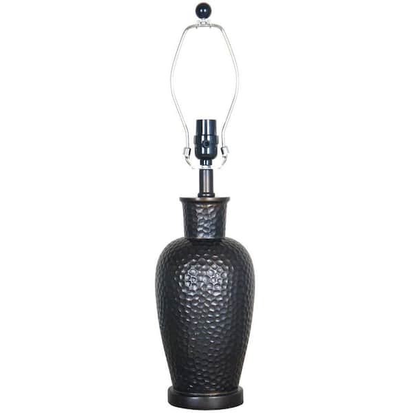 Hampton Bay Mix & Match 23.5 in. Restoration Bronze Hammered Table Lamp Title 20