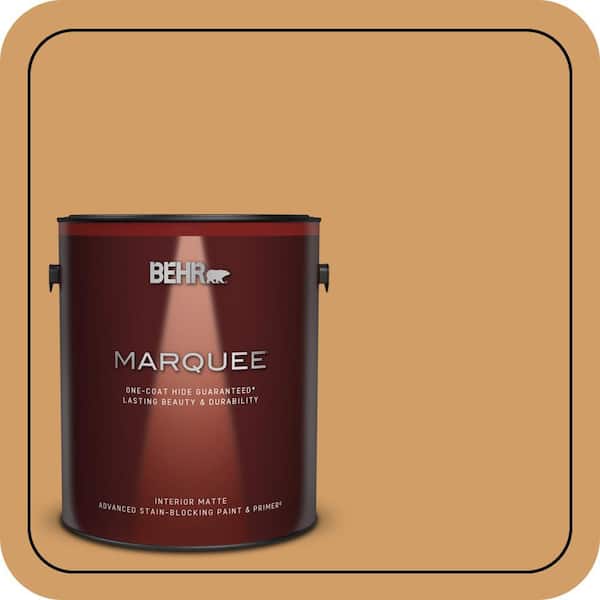 BEHR MARQUEE 1 gal. #MQ4-08 Golden Aura One-Coat Hide Matte Interior Paint & Primer