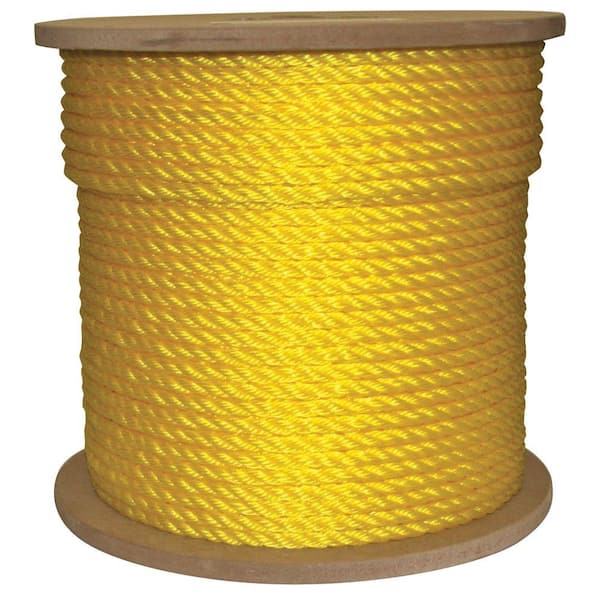 Rope King 3/8 in. x 600 ft. Twisted Poly Rope Yellow