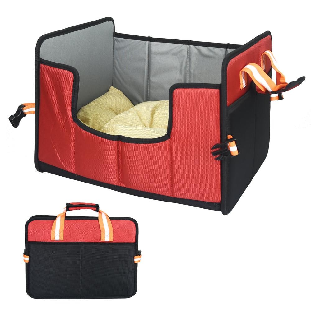 Large Red Nylon Folding Travel Pet Bed
