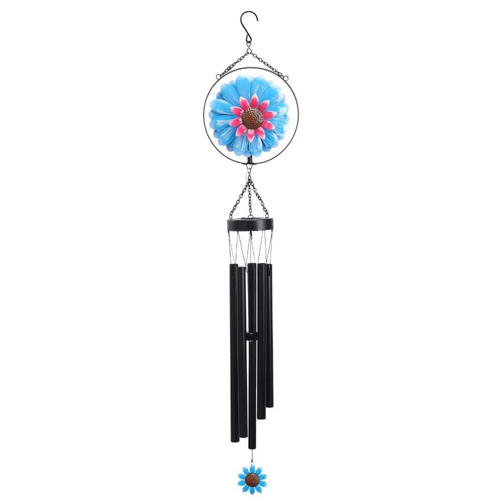 41 in. Solar Wind Chimes Deep Tone Outdoor Decor Blue 1-Piece price history on PriceWatchPro
