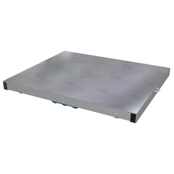 Vestil 36 in. x 48 in. 8000 lbs. Capacity Silver Aluminum Pallet Dolly with Solid Top Tilt