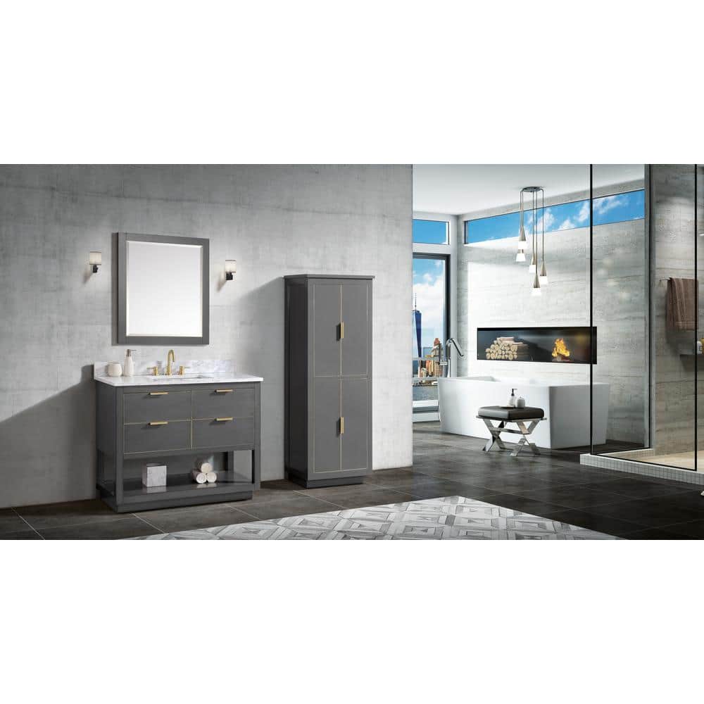 Twilight Gray 42" Freestanding Vanity with Marble Top