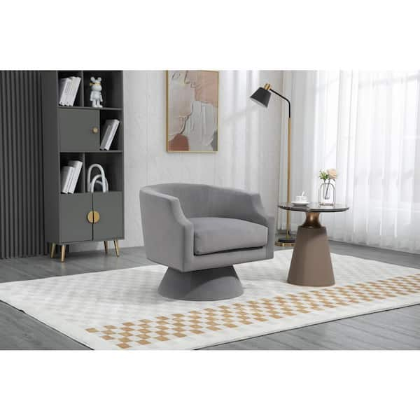 Velvet barrel online chair swivel