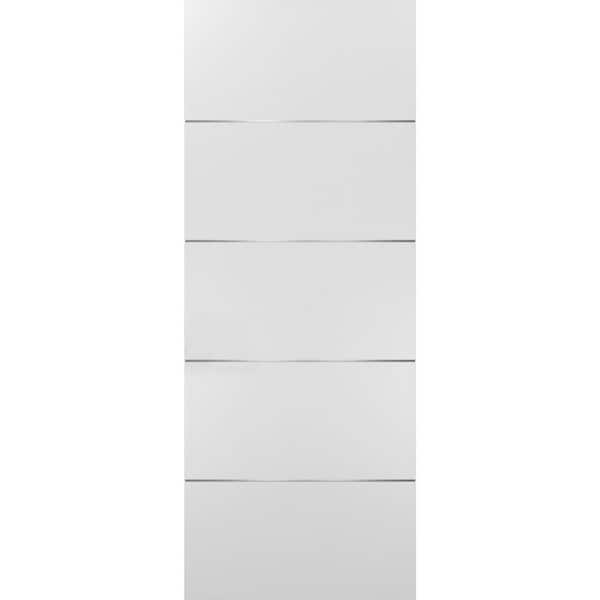 Sartodoors 0020 30 In. X 84 In. Flush No Bore Solid Core White Finished ...