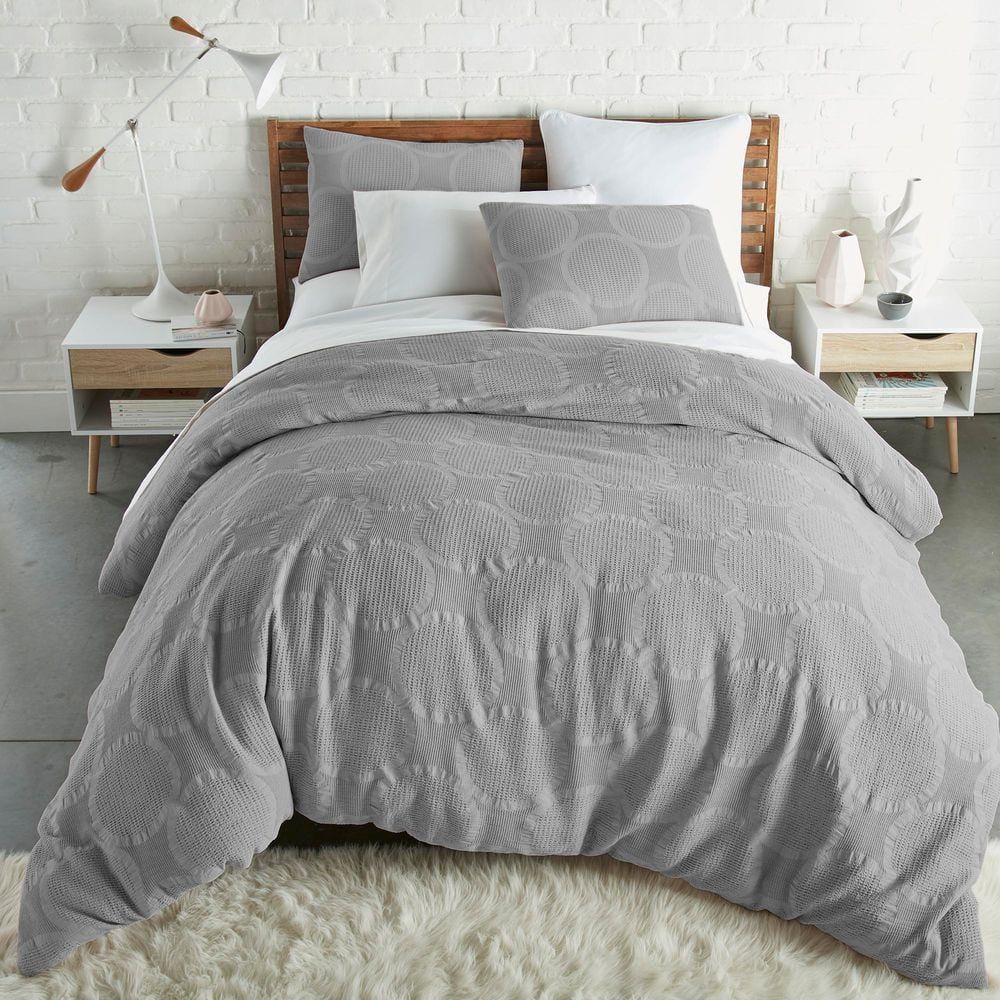 DONNA SHARP Leon 3-Piece Grey Cotton King Comforter Set Y00423 - The ...