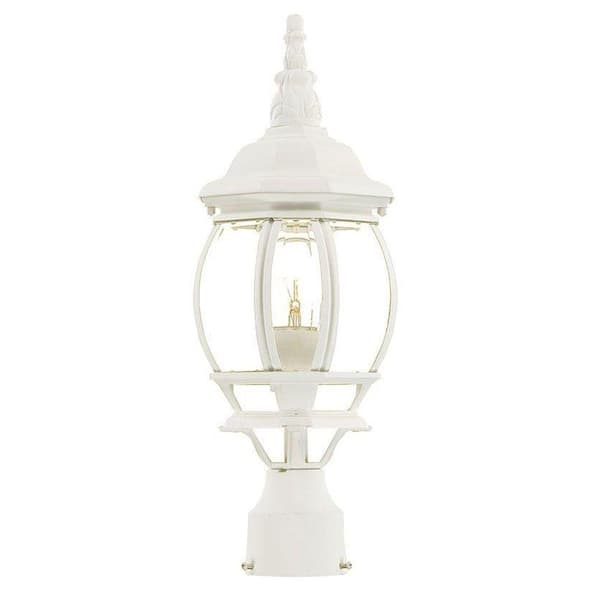 Acclaim Lighting Chateau 1-Light Textured White Outdoor Post-Mount Light Fixture