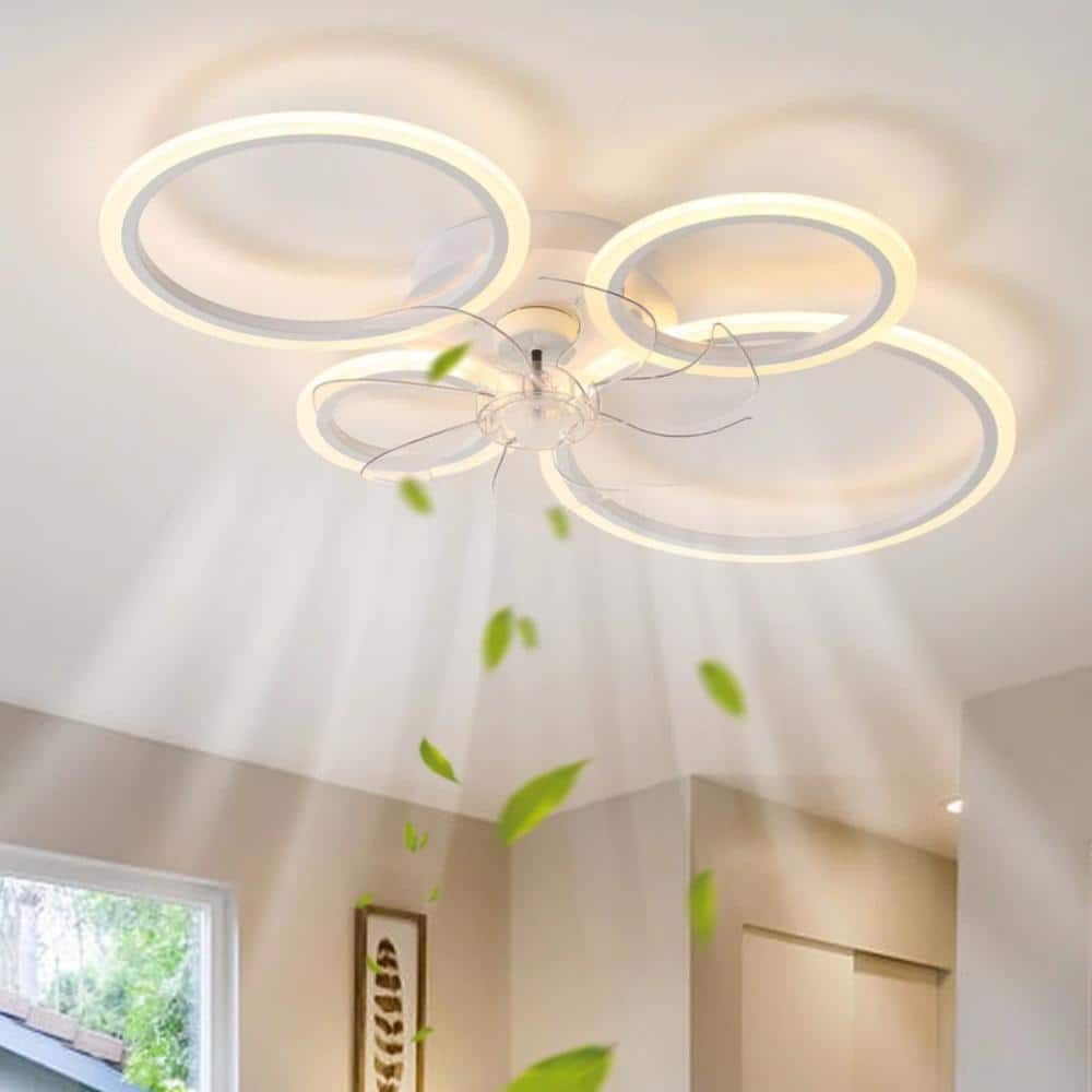 33 in. Smart Low Profile LED White Ceiling Fan with Light, 3-Color, 6-Speed, Remote & APP Control, Flush Mount price history on PriceWatchPro
