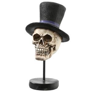 12 in. Halloween Skull in Top Hat