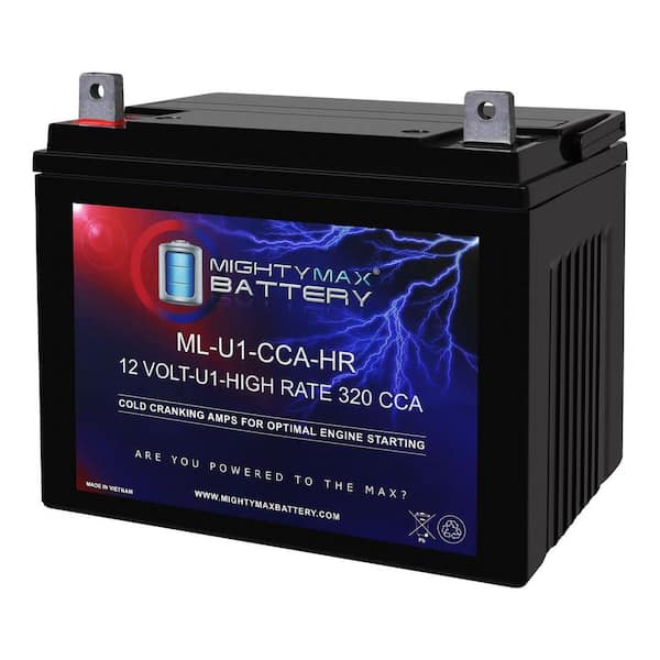 MIGHTY MAX BATTERY ML-U1-CCAHR 12-Volt 320CCA Battery for Giant-Vac VAC 25HP Kohler Mower