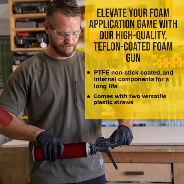 AWF 1000, PTFE Non Stick Coated Spray Foam Gun. Ideal For Contractors & DIY