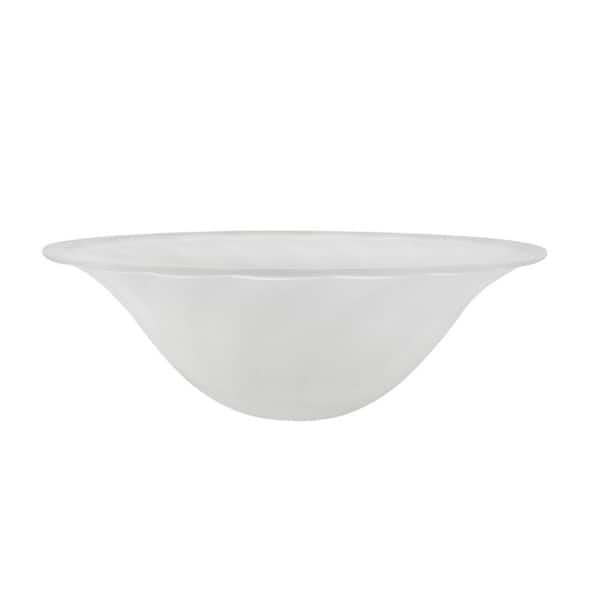 Aspen Creative 6-1/8 in. H x 18-1/8 in. Dia/Frosted Glass Shade For Torchiere Lamp, Swag Lamp and Pendant.
