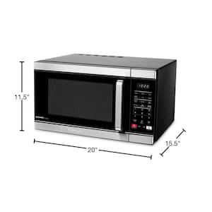 1.1 cu. ft Counter Top Microwave with Sensor Cook and Inverter Technology in Black and Stainless steel