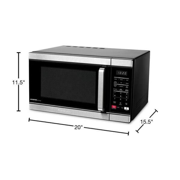 1.1 cu. ft Counter Top Microwave with Sensor Cook and Inverter Technology in Black and Stainless steel