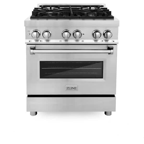 ZLINE Kitchen and Bath 30 in. 4 Burner Dual Fuel Range in Stainless Steel