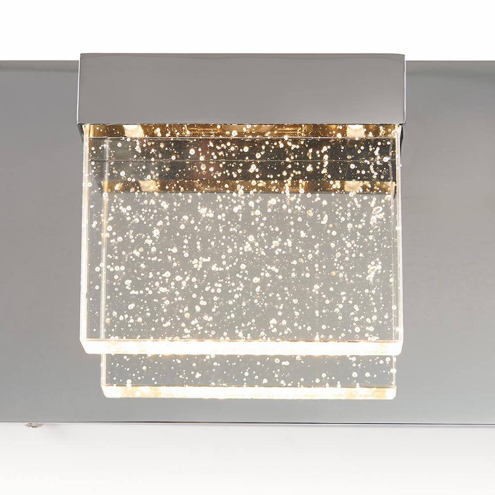 Chrome 24-Inch Dimmable LED Vanity Light with Glass Cubes