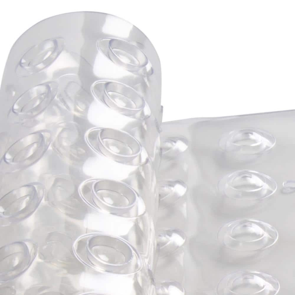 Clear Antimicrobial Non-Slip PVC Shower Mat