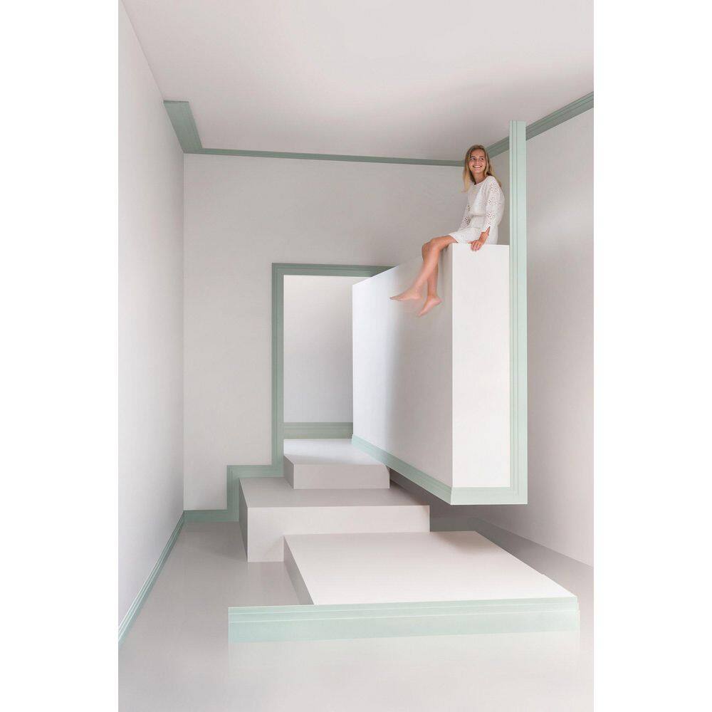 Primed White High-Impact Polystyrene Baseboard Moulding Set