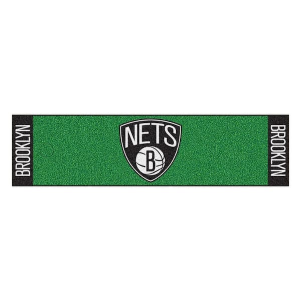 FANMATS NBA Brooklyn Nets 1 ft. 6 in. x 6 ft. Indoor 1-Hole Golf Practice Putting Green