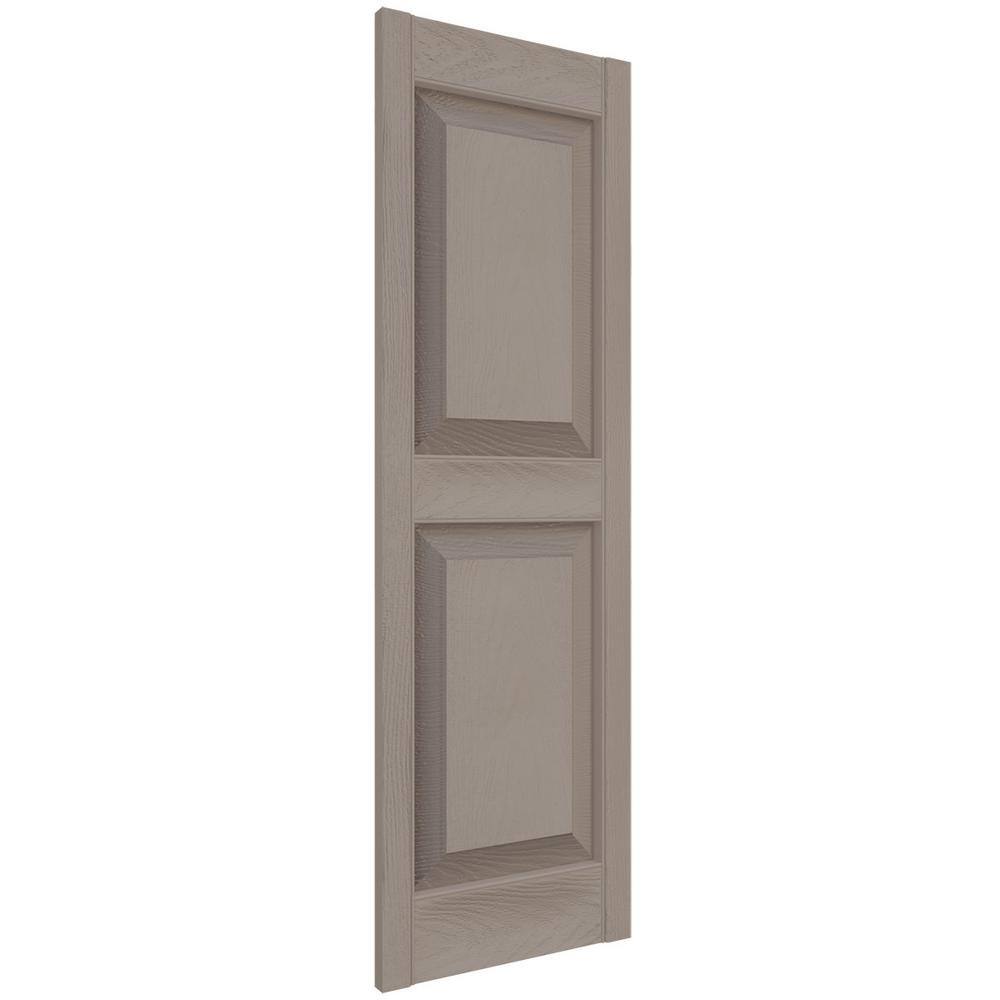 Clay Vinyl Raised Panel Shutters 14.75"W x 37"H