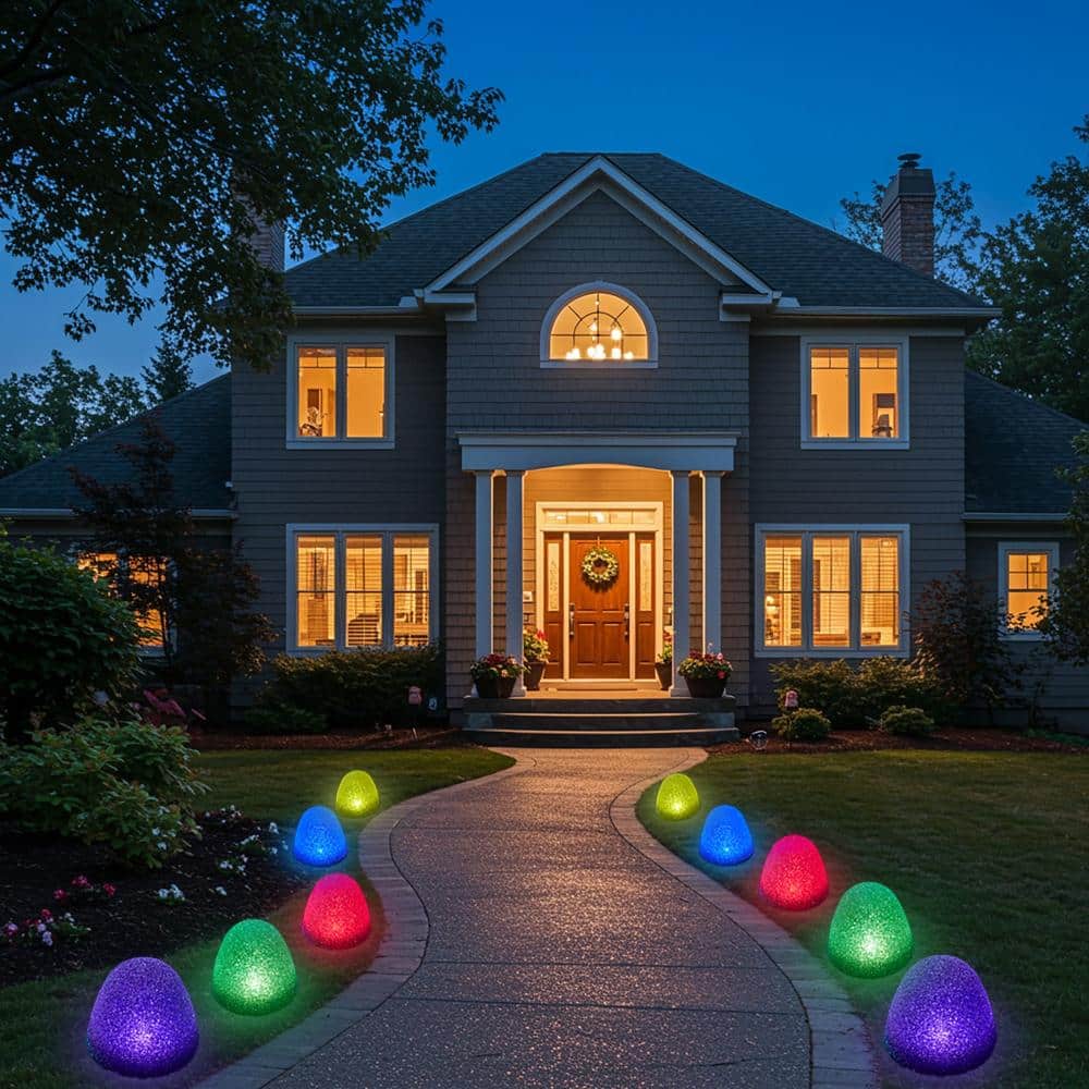 "Set of 5 - 8"" Tall Sugar Coated LED Gumdrop Christmas Pathway Lights - A/C Powered" price history on PriceWatchPro