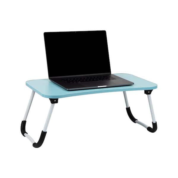 Mind Reader 13.75 in. W Rectangle Blue Lap Desk Laptop Stand Bed Tray Folding Legs