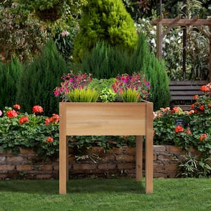 Homestead 28 in. x 20 in. Thermally Modified Cedar Elevated Garden Bed Planter