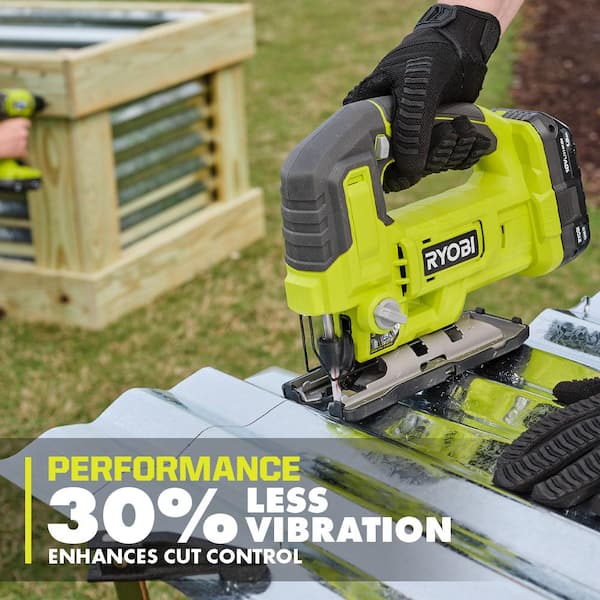 RYOBI丸のこ ジグソー サンダー のセット RYOBI ONE+ 18V Cordless 2-Tool Combo Kit w/ Random Orbit Sander