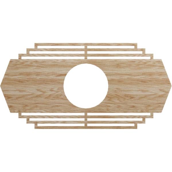 Ekena Millwork 34 in. x 9 in. x 0.25 in. Wood Medallion Moulding