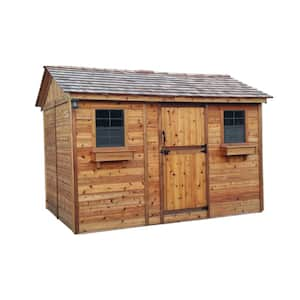 Outdoor Living Today Garden Saver 8 ft. W x 4 ft. D Cedar Wood Storage Shed  with Double Doors and Cedar Roof (32 sq. ft.) GS84-D-CEDAR-AK - The Home  Depot