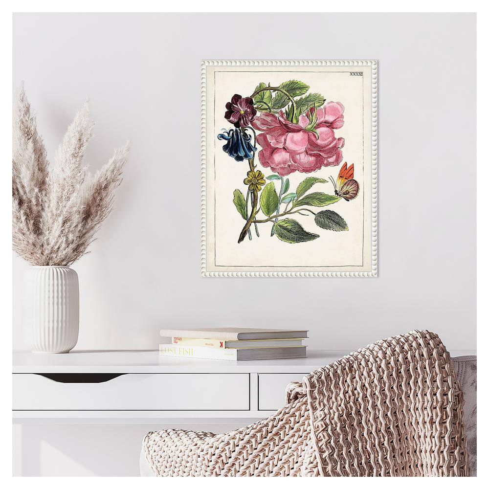 Dutch Florals XII White Framed Canvas Wall Art Print