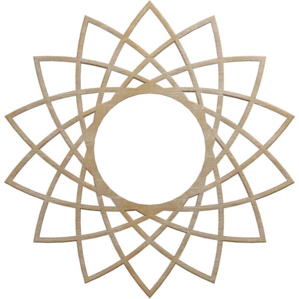 Ekena Millwork 0.25 in. x 6.875 in. x 18 in. Wood Medallion Moulding
