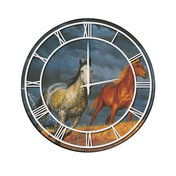 Unbranded "Lightning" Full Coverage Art and White Numbers Imaged Wall Clock