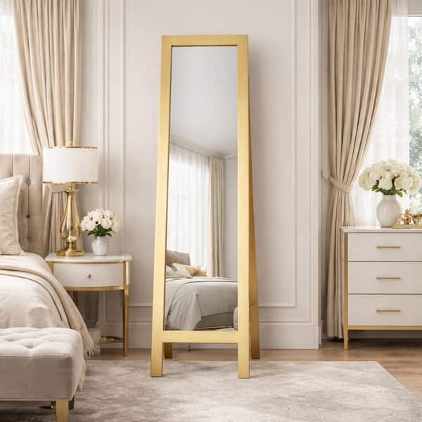 Gold Framed Large Floor Easel Full Length Tall Standing Mirror
