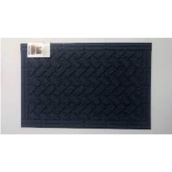 Unbranded Brick Blue 2 ft x 3 ft synthetic fibers door mat area rug