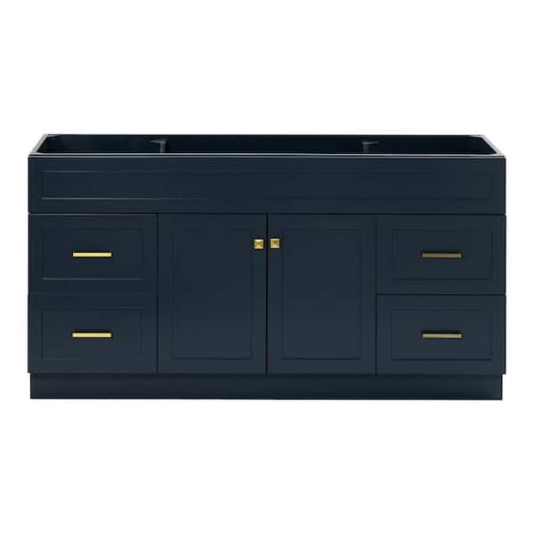 ARIEL Hamlet 66 in. W x 21.5 in. D x 34.5 in. H Single Bath Vanity Cabinet without Top in Midnight Blue
