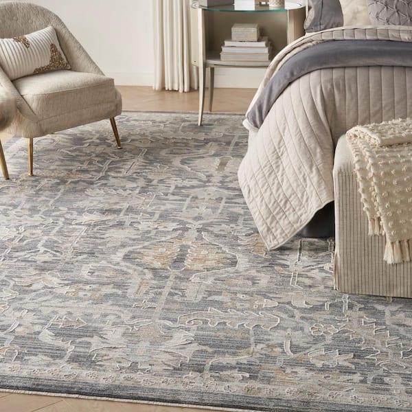 Lynx Navy Multicolor 8 ft. x 10 ft. All-over design Transitional Area Rug