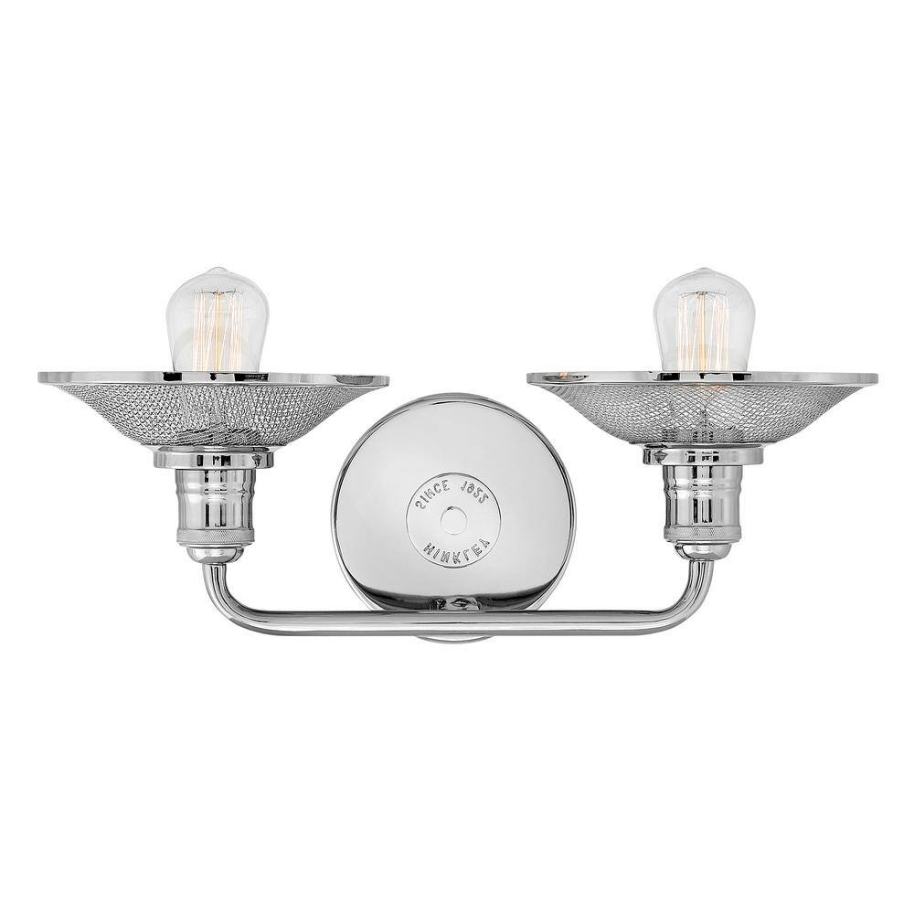 Rigby Americana-Inspired Polished Nickel 2-Light Bath Fixture