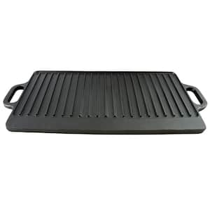 Lodge Double Play 16.75 in. Black Cast Iron Reversible Stovetop Griddle  LDPSTOT - The Home Depot