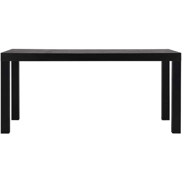 ULSMVOC SMT 39 in. Black Modern Rectangle Wooden Coffee Table with Waterproof