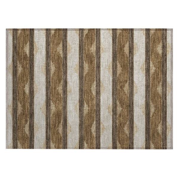 Chantille Machine Washable Indoor/Outdoor Abstract ACN3067 Chocolate 2 ft. x 3 ft. Accent Rug