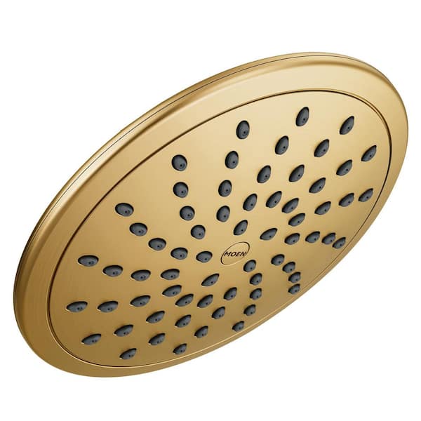 1-Spray Pattern with 2.5 GPM 8 in. Wall Mount Fixed Shower Head in Brushed Gold