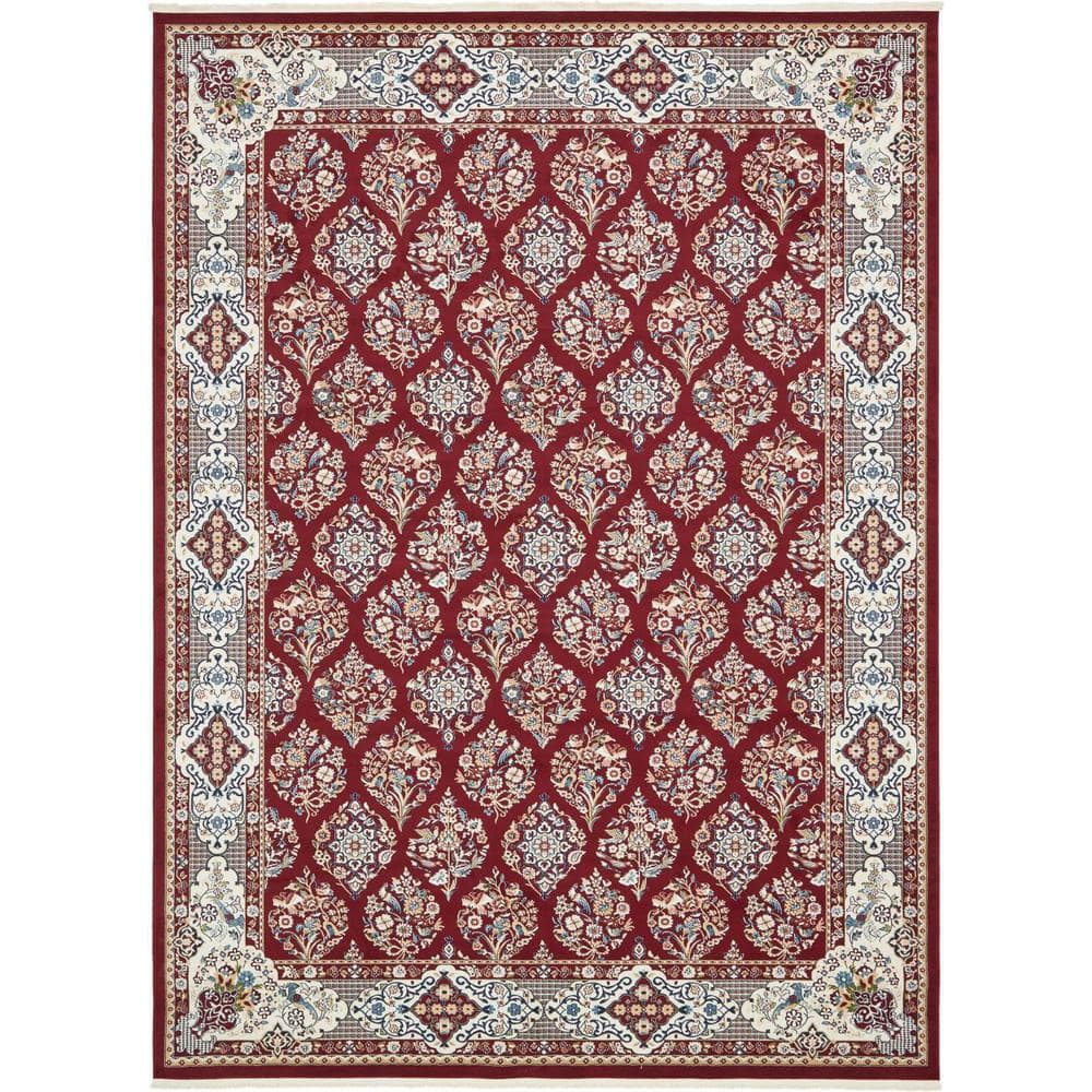 Unique Loom Narenj Sheffield Burgundy 10' 0 x 13' 0 Area Rug 3135130